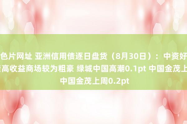 色片网址 亚洲信用债逐日盘货（8月30日）：中资好意思元债高收益商场较为粗豪 绿城中国高潮0.1pt 中国金茂上周0.2pt
