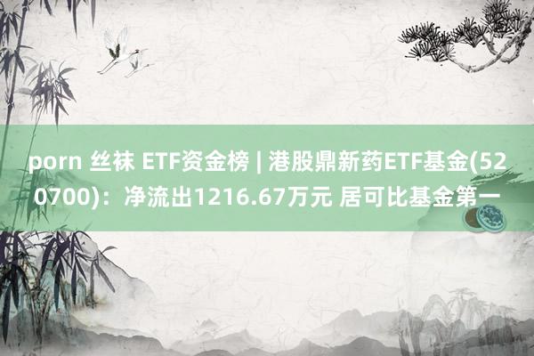 porn 丝袜 ETF资金榜 | 港股鼎新药ETF基金(520700)：净流出1216.67万元 居可比基金第一