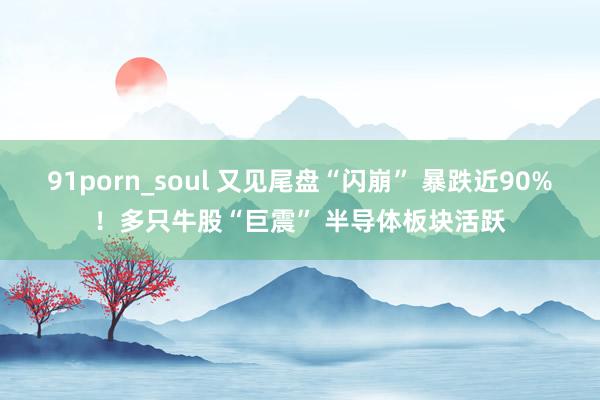 91porn_soul 又见尾盘“闪崩” 暴跌近90%！多只牛股“巨震” 半导体板块活跃