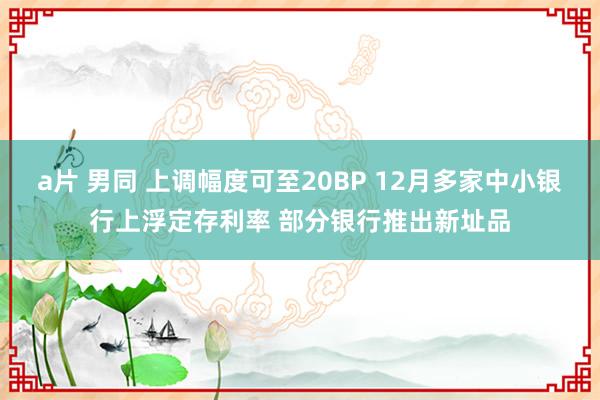 a片 男同 上调幅度可至20BP 12月多家中小银行上浮定存利率 部分银行推出新址品