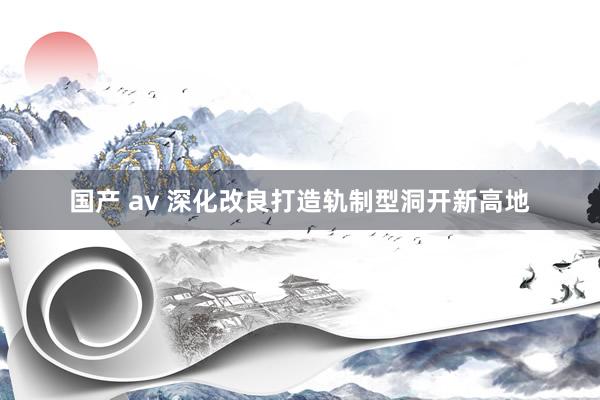 国产 av 深化改良打造轨制型洞开新高地